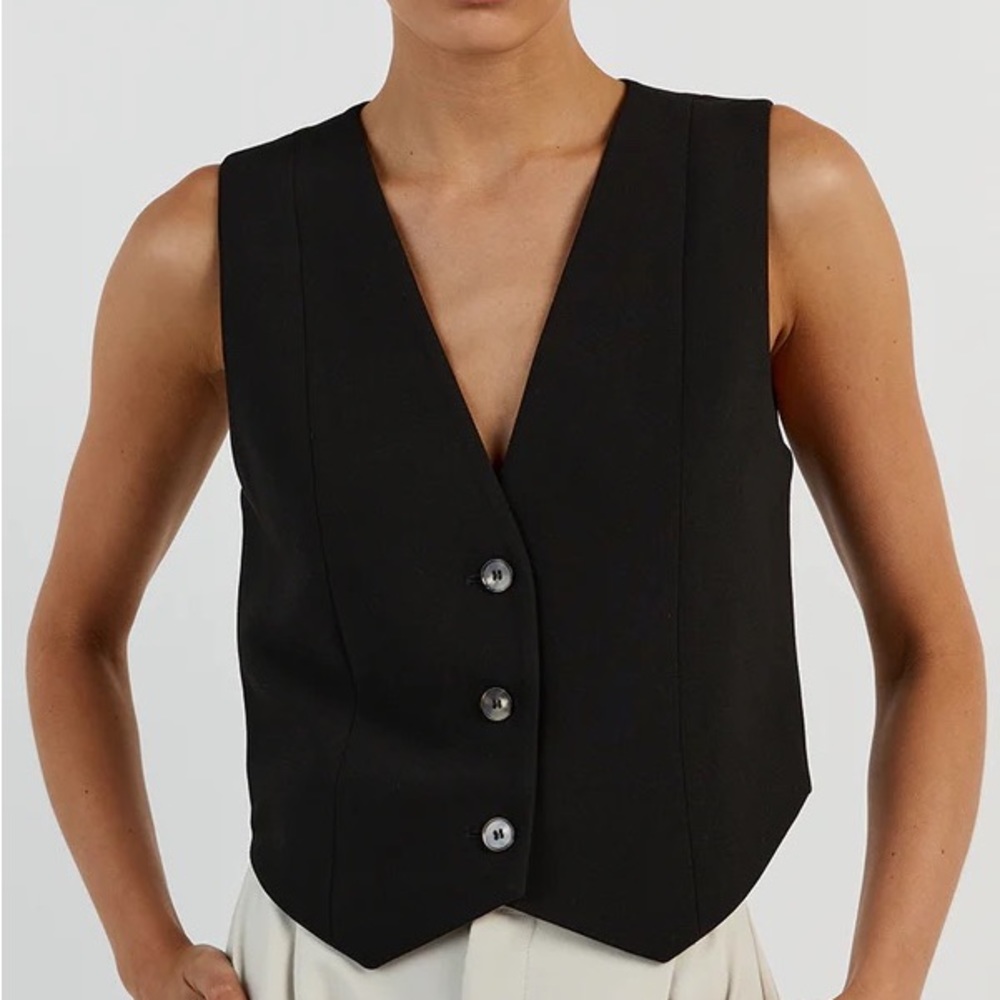 DISSH ROWAN BLACK VEST size 2/ xs - Picture 2 of 5